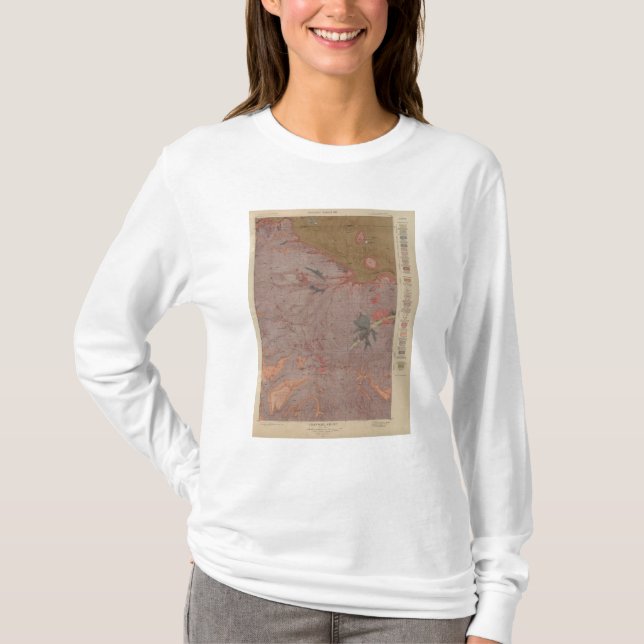 Camiseta Mapa de la geología, pieza nacional de (Anverso)