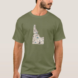 Camiseta Mapa de la imagen del vintage de Idaho