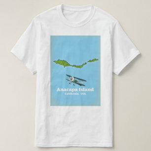 Camiseta Mapa de la isla Anacapa California EE. UU.