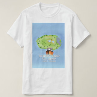 Camiseta Mapa de la isla Brownsea, Poole, dorset, Inglaterr