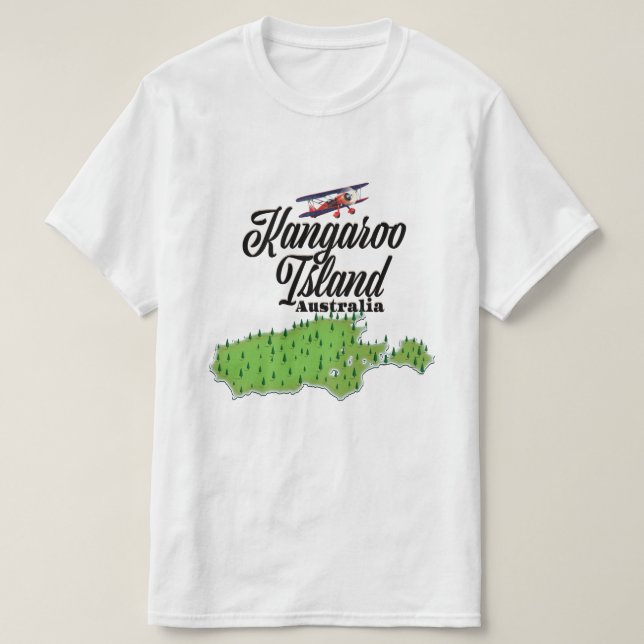 Camiseta Mapa de la Isla Canguro Australia (Diseño del anverso)