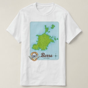 Camiseta Mapa de la isla de Barra