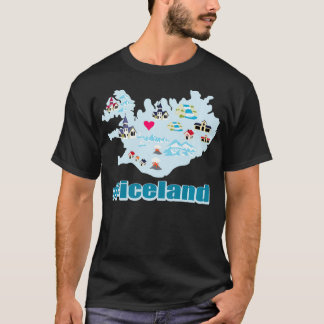 Camiseta Mapa de la isla de Guay Viking, graciosa e islande