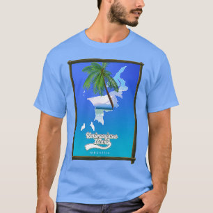 Camiseta Mapa de la isla de Karimunjawa Indonesia
