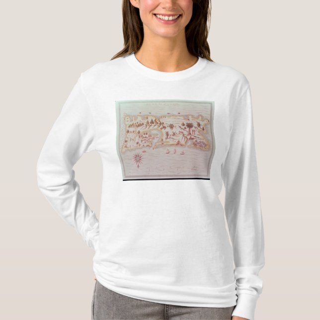 Camiseta Mapa de la isla de Puerto Rico, 1599 (Anverso)