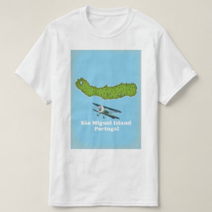 Camiseta Mapa de la isla de São Miguel Portugal