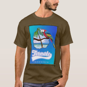Camiseta Mapa de la isla de Ternate Indonesia