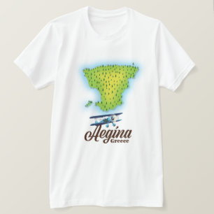 Camiseta Mapa de la isla Grecia Aegina