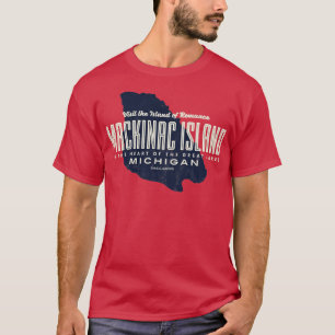 Camiseta Mapa de la isla Mackinac en Michigan