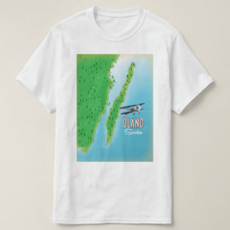 Camiseta mapa de la isla Öland Suecia