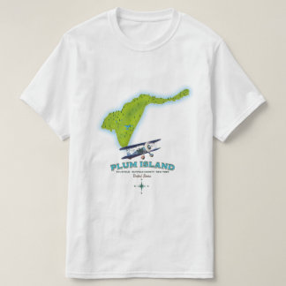 Camiseta Mapa de la isla Plum, Southold, condado de Suffolk
