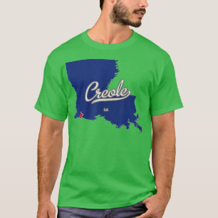 Camiseta Mapa de la Louisiana en creole