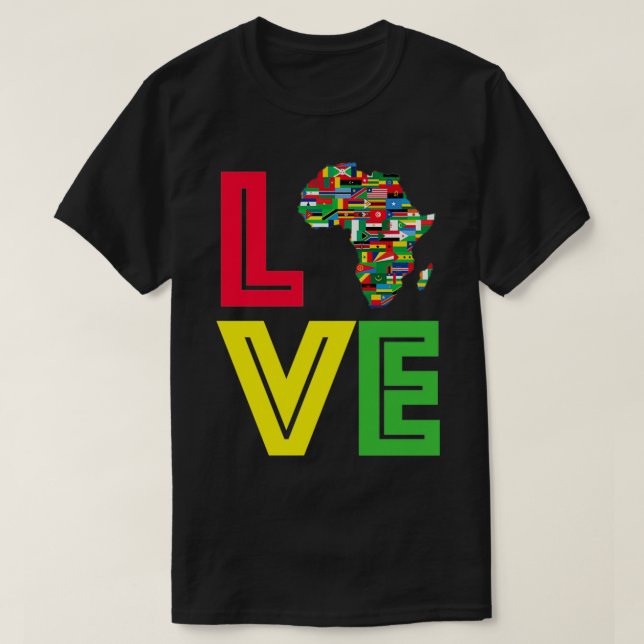 Camiseta Mapa de la Madre Patria de África (Diseño del anverso)