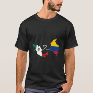 Camiseta Mapa de la mitad de la bandera mexicana en Colombi