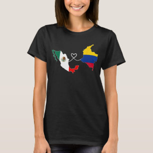 Camiseta Mapa de la mitad de la bandera mexicana en Colombi