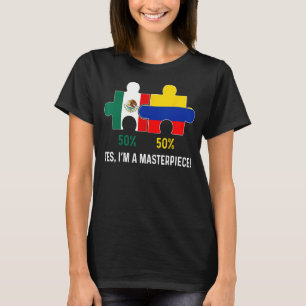 Camiseta Mapa de la mitad de la bandera mexicana en Colombi