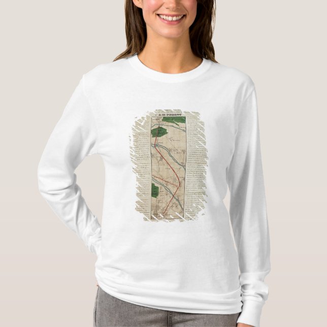 Camiseta Mapa de la París al ferrocarril de St Germain, (Anverso)