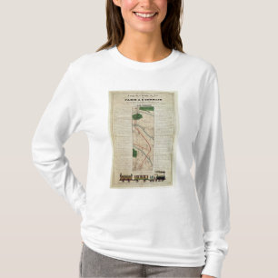 Camiseta Mapa de la París al ferrocarril de St Germain,
