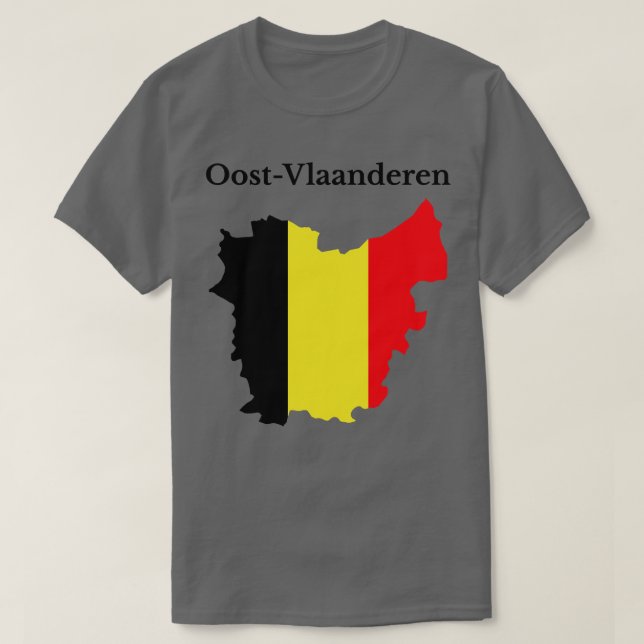 Camiseta Mapa de la Provincia de Flandes del Este (Diseño del anverso)