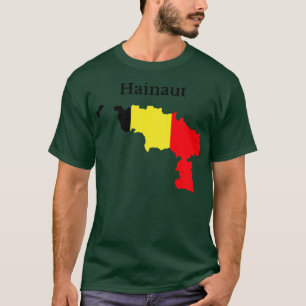 Camiseta Mapa de la provincia de Hainaut Bélgica