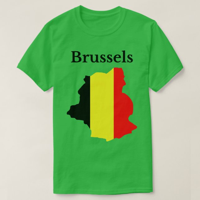 Camiseta Mapa de la región de Bruselas (Diseño del anverso)