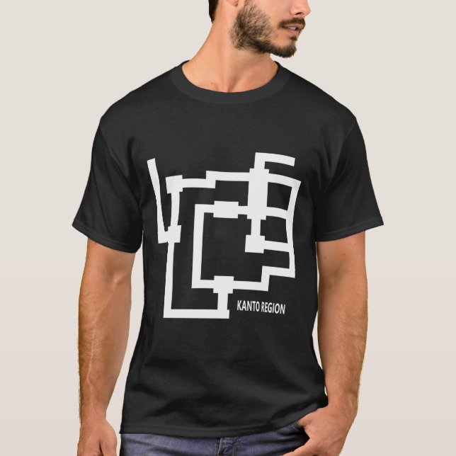 Camiseta Mapa de la región de Kanto (Anverso)