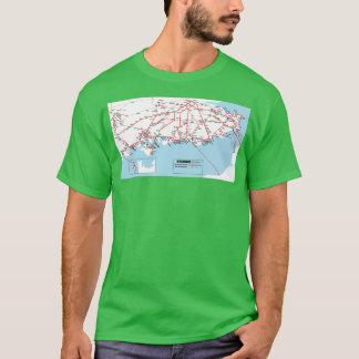 Camiseta Mapa de la Región Sur del Ferrocarril Británico 19