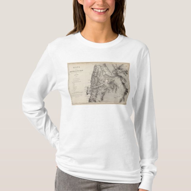 Camiseta Mapa de la República de Chile 1 (Anverso)