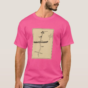 Camiseta Mapa de la ruta de las minas del Rey Salomón (1898