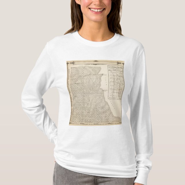 Camiseta Mapa de la sección de T1417S R3235E el condado de (Anverso)