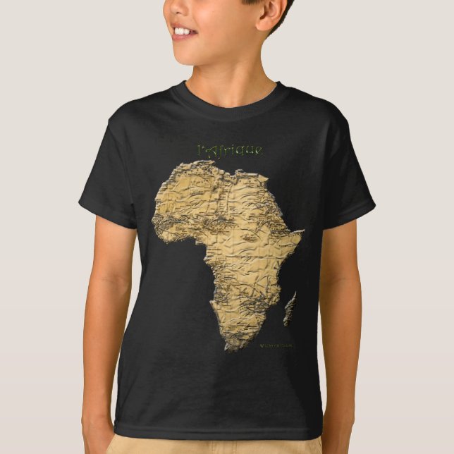 Camiseta Mapa de la serie de ÁFRICA (Anverso)