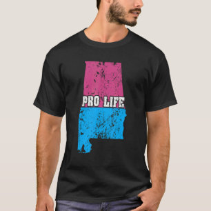 Camiseta Mapa de la tierra Bandera de Aborto de Alabama del