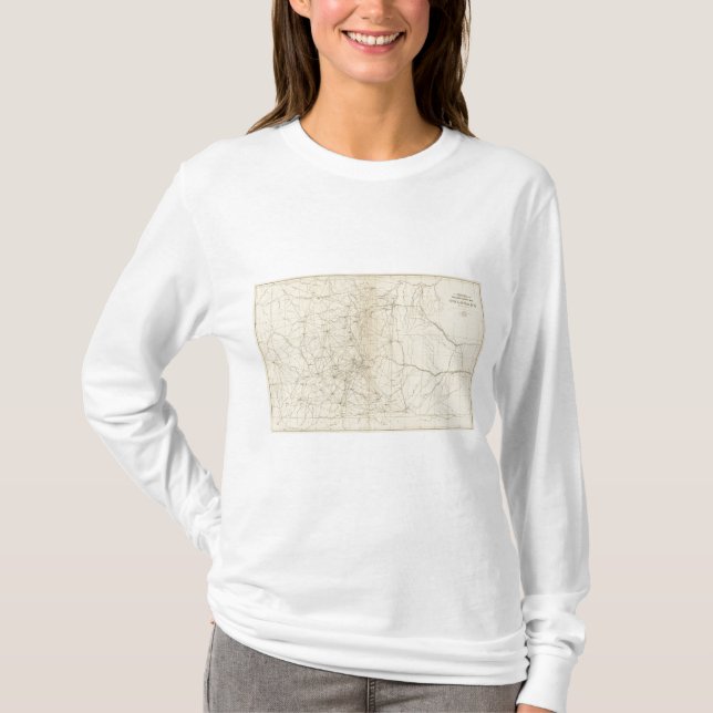 Camiseta Mapa de la triangulación de Colorado (Anverso)