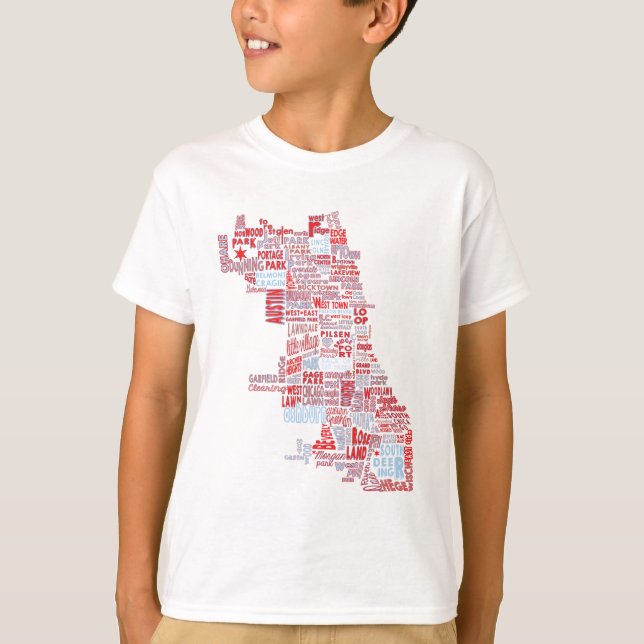 Camiseta Mapa de la vecindad de Chicago (Anverso)