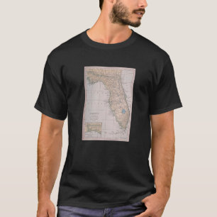 Camiseta Mapa de la vieja Florida (1923)