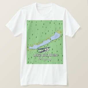 Camiseta Mapa de Lago Balaton Hungría