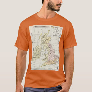 Camiseta Mapa de las antiguas Islas Británicas anglosajonas