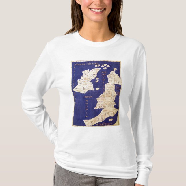 Camiseta Mapa de las islas británicas, de 'Geographia (Anverso)