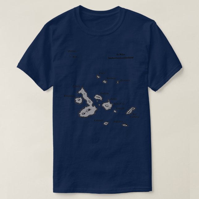 Camiseta Mapa de las Islas Galápagos (Diseño del anverso)