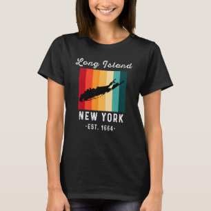 Camiseta Mapa de las Islas Largas V del recuerdo del NY de 