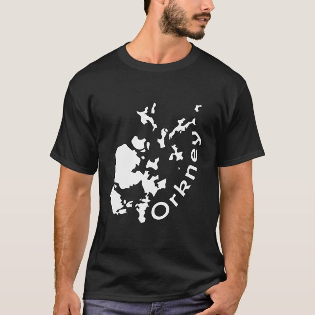 Camiseta Mapa de las Islas Orkney (Anverso)