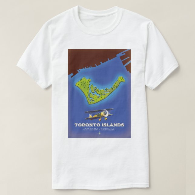 Camiseta Mapa de las islas Toronto, Ontario, Canadá (Diseño del anverso)