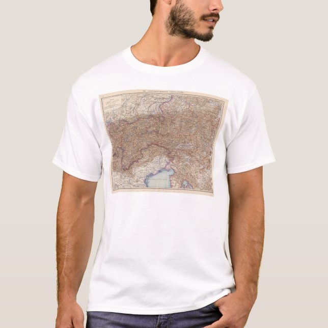 Camiseta Mapa de las montañas en Austria (Anverso)