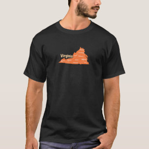Camiseta Mapa de las vistas de Virginia para los orgullosos
