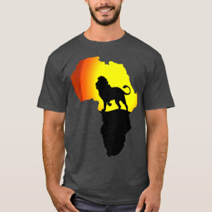 Camiseta Mapa de Leones de África Papá Animales del Sur Big