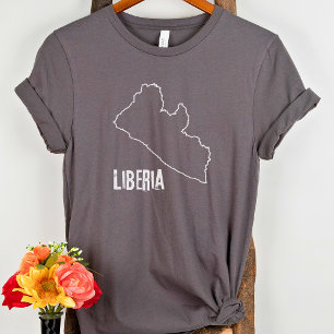 Camiseta Mapa de Liberia Línea Fronteriza Nacional de Liber