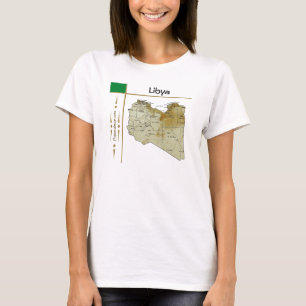 Camiseta Mapa de Libia + Bandera + Título