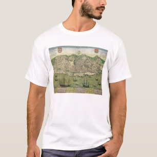 Camiseta Mapa de Lisboa, de "Civitates Orbis Terrarum"