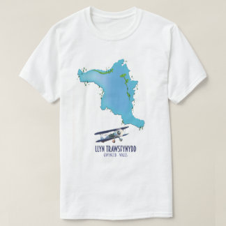 Camiseta Mapa de Llyn Trawsfynydd Gwynedd Gales
