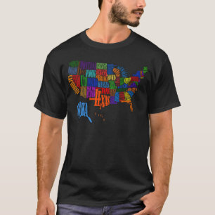 CAMISETA MAPA DE LOS E.E.U.U.